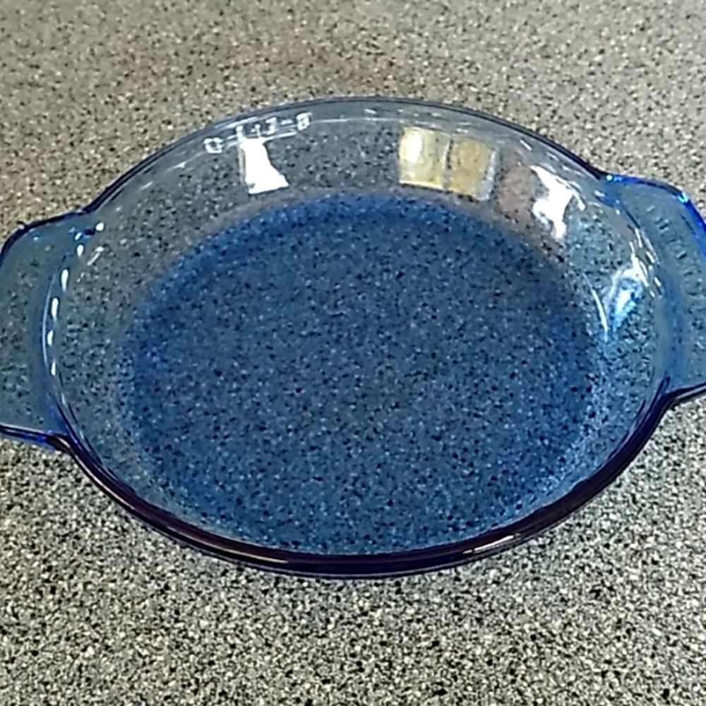 Anchor rare cobalt blue vintage deep 9" 1 qt. pie plate.